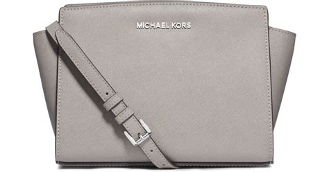 michael kors selma medium messenger pearl grey|MICHAEL Michael Kors Selma Medium Messenger Bag, Pearl Gray.